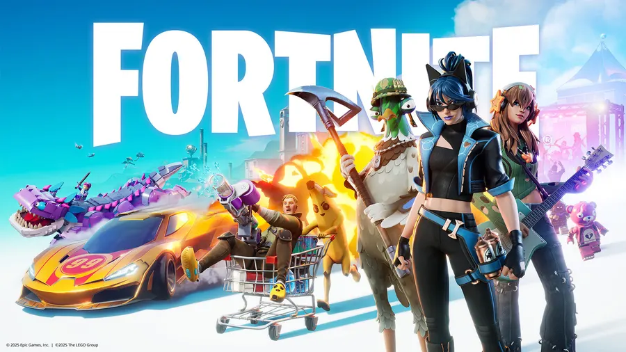 Public Fortnite key art featuring the Fortnite title and a group of game characters.